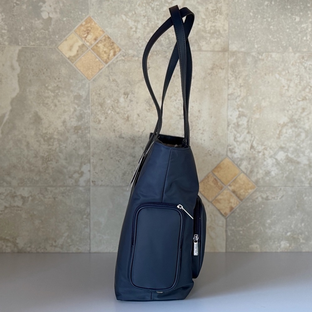 Michael Kors Khai LG Multifunction Pocket Laptop Tote Shoulder Bag Navy - Picture 4 of 12